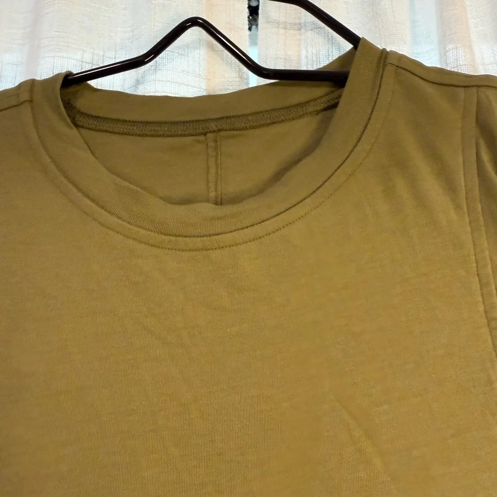 Lululemon Athletica Cotton wrap tie t-shirt dress green W1DWHS - Picture 7 of 11